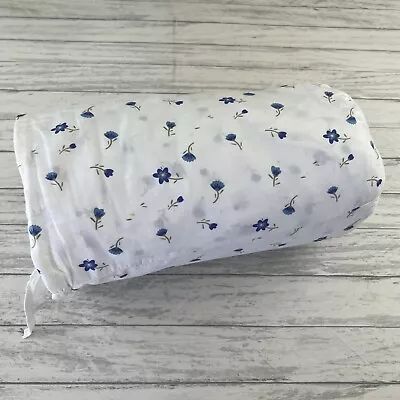 IEnjoy Home Sheet Set Queen Microfiber White Blue Floral Flat Fitted PIllowcases • £24.09