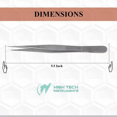 Fine Precision Point Tweezers Stainless Steel Lab Forceps For Microscopic Task • $6.99