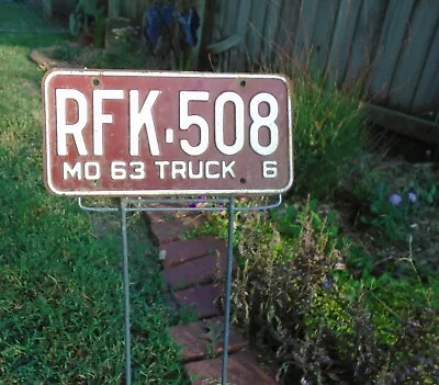 1963 MISSOURI TRUCK License Plate # RFK-508 Pickup 6000 Lbs • $49.99