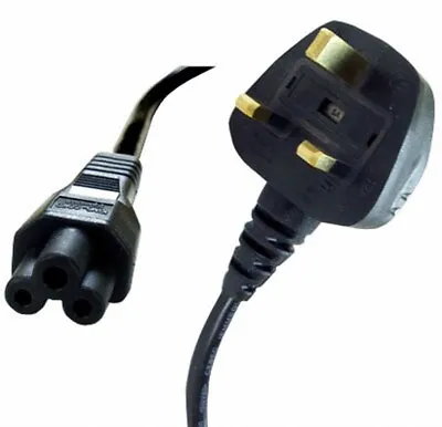 £8.84 • Buy 3m Power Cord - UK Plug To C5 Clover Leaf CloverLeaf Lead Cable [007473]