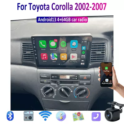 9'' Apple Carplay Android Auto Radio Head Unit Stereo For Toyota Corolla 2002-07 • $263.99