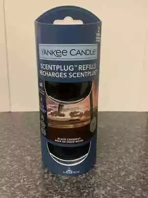 Black Coconut Yankee Candle Plug In Refill Air Freshener Twin Pack • £10.75