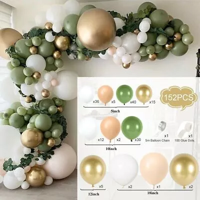 Sage Green Balloon Garland Arch Kit Birthday Baby Shower Balloons Party Decor • $22.99