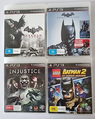 $29.95 • Buy Batman PS3 4 Game Bundle Arkham Origins ,Arkham City, Injustice, Lego Batman 2 