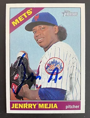 2015 Topps Heritage Signed #9 Jenrry Mejia NY Mets Autographed Card • $1.35