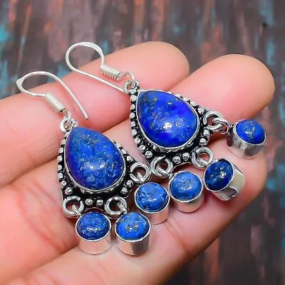 Lapis Lazuli Gemstone Handmade Gift Jewelry Earring 1.69  Y916 • $5.99