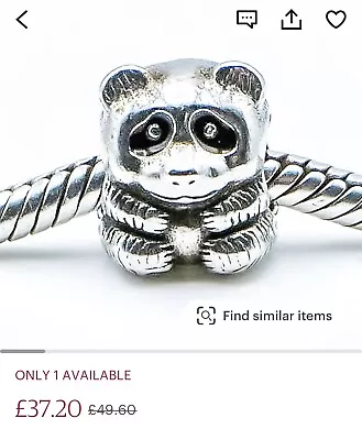 PANDORA Rare Discontinued Panda Charm Animal Moments S925 • £13