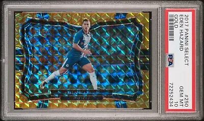 Panini Select 2017 Eden Hazard Gold Field Level 07/10 PSA 10 POP 1 • £800