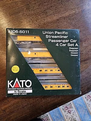 Kato 106-5011 N Scale Union Pacific Streamliner Set A Passenger 4 Car Set • $28