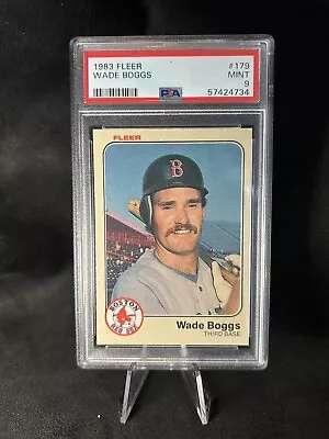 1983 Fleer Wade Boggs #179 PSA 9 Mint Rookie Card Boston Red Sox HOF • $36.65