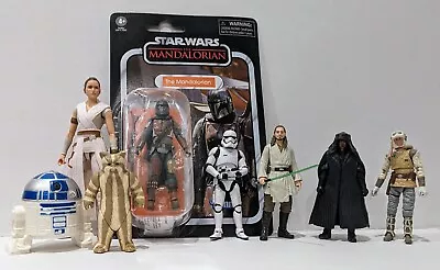 Star Wars Action Figure Lot Mandalorian Darth Maul Storm Trooper Vintage Ewok • $35