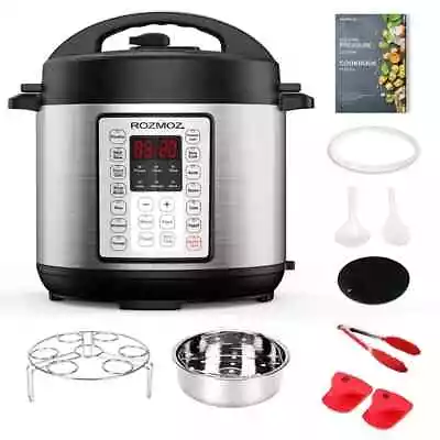 ROZMOZ Pressure Cooker: 6 Qt Stainless Steel Electric Instant Pot W/ 14 Modes • $63.99