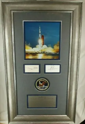 Apollo 11 Crew Signed Display Armstrong Aldrin Collins Authenticated Zarelli  • $5475