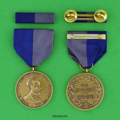 American Civil War Campaign Medal & Mounted Ribbon Bar - Made In USA • $24.95