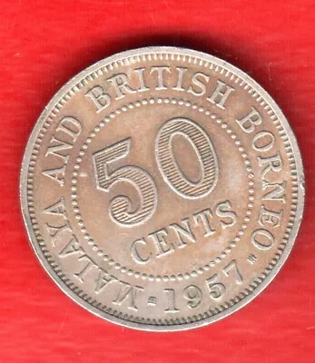 Malaya And British Borneo 50 Cents 1957 • $1.25
