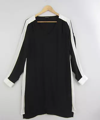 Decjuba Dress Womens 14 Black White Straight Loose Flow Corporate Business Party • $29.95