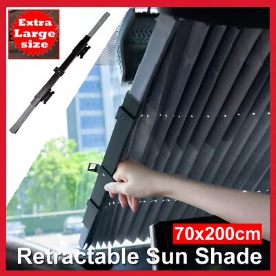 Retractable Car Windscreen Sun Shade Visor Cover Block Front Window Umbrella UK • £9.59