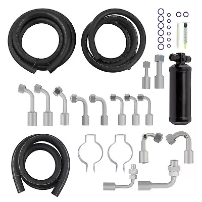 Universal 134a Air Conditioning Hose Kit O-Ring Fittings Drier AC Hose Assembly • $106