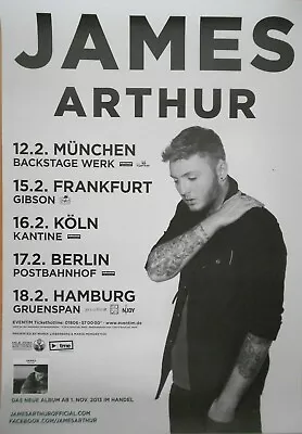 JAMES ARTHUR  2013  TOUR - Orig. Concert Poster - Konzert Plakat - DIN A1 • £11.22