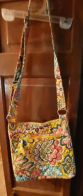 Vera Bradley Crossbody Handbag Provencal Yellow Paisley Floral • $18