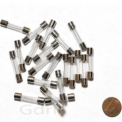 20Pcs FAST Blow Fuse 6x30mm 0.1-30A 250V Glass Fuse Fast Acting 250V  • $10.49