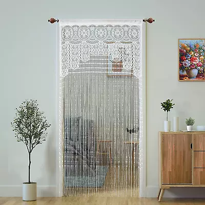 Macrame Lace Door String Curtain For DoorwaysRoom Divider Doorway Hippie Window • $19.41