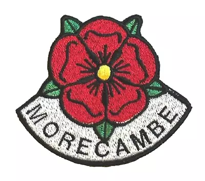 Morecambe Lancashire Cut Out Rose Embroidered Sew On Or Iron On Patch (A) • £5.99