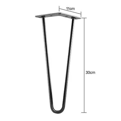4 X Hairpin Legs/Hair Pin Legs Set For Furniture Bench Desk Table Metal Steel UK • £15.29