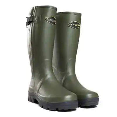 Fencham Verone Waterproof Fishing Muck Boots Wellingtons Walking Hunting Wellies • £59.99