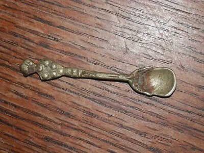 Vintage Miniature Metal Spoon Unsure Of Metal Content Tiny 2 1/2 In • $24.99