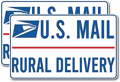 2 U.S. MAIL Magnetic Sign - Rural Carrier Frequent Stops USPS - 12 X8  USA Made • $21.95