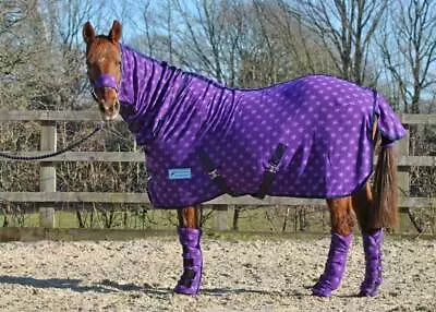 Maxima Combo Fleece Rug For Horse Pony And Shetland *purple Star*  3'0 - 7'0 • £37.99