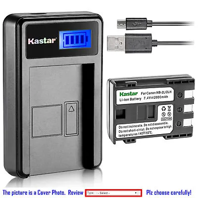 Kastar Battery LCD Charger For Canon NB-2L NB-2LH & Canon VIXIA HV30 VIXIA HV40 • $12.99