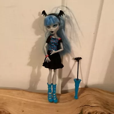MONSTER HIGH Freaky Fusion Ghoulia Yelps Doll With Umbrella & Shoes • $34.99