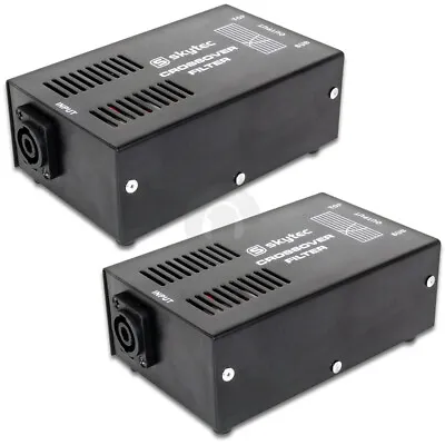 2x Skytec 2-Way Crossover Tops Bins Box Sub Speakers 2000 Watt UK Stock • £71.99