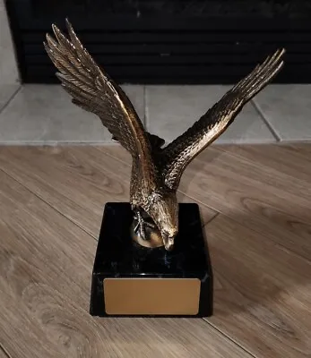 Vintage 1990 Freeman Productions Large Heavy Bronze Metal Eagle Statue Trophy • $180