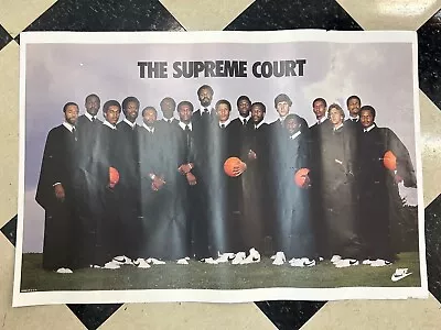 Vintage Nike Basketball Poster Print The Supreme Court 80s Printed In USA NBA • $85