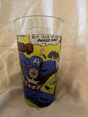 Marvel Comics Captain America Drinking Glass Cup • $13.99