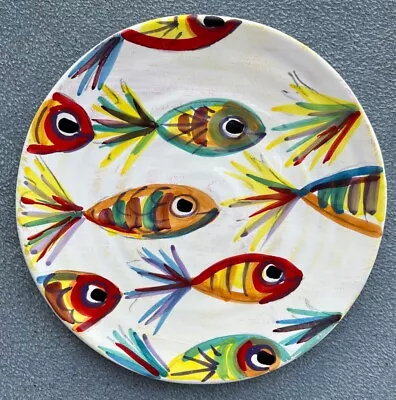 Vietri Italy Pesci Colorati  (Colorful Fish) Salad Plate • $31.95