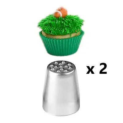 2 Grass Hair Icing Nozzle Fur Nest Piping Tube Tip Cup Cake Decorating Easter • £3.99