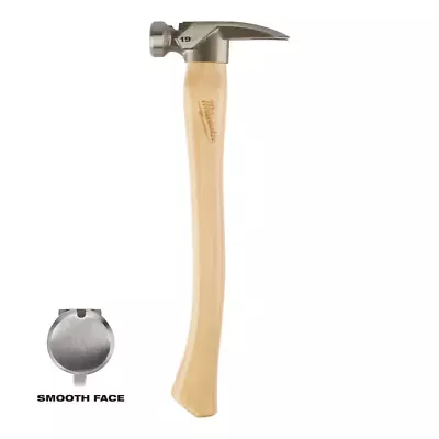 Milwaukee Smooth Face Hickory Wood Framing Hammer Magnetic Nail Set Metal Head • $32.82