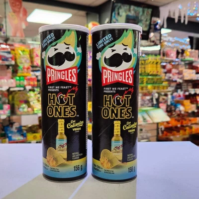 £14.99 • Buy Pringles Hot Ones Los Callentes Verde (156g) X 2 Tubs Canadian Import