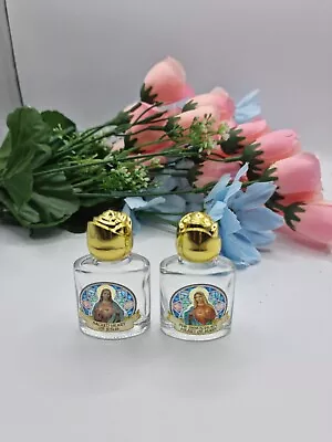 Catholic Baptism Holy Communion Jesus Mini Glass Bottle Holy Water Oil 6ml Favor • $14.40