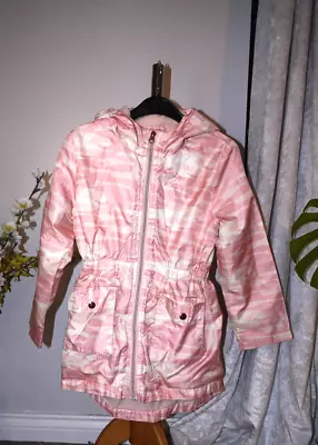 Matalan Girls Pink Fleece Lined Rain Coat Used Great Condition Size 8 Years • £6.95