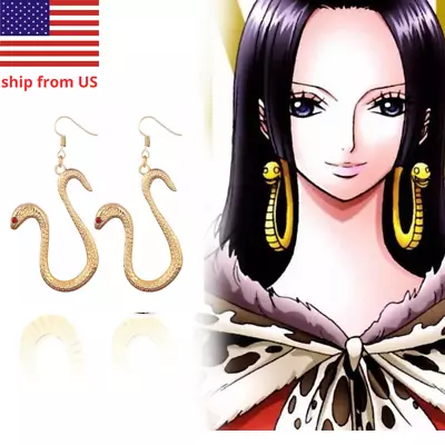 Anime One Piece Boa Hancock Snake Earrings Cosplay Metal  Women's Fashion • $8.99