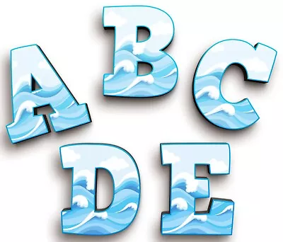 Surf Ocean Wooden Letters For Kids Names On Bedroom Doors Walls Or Nursery • $175.50