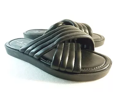 Mila Paoli Women Shoes Sandals Black Slide Wedge Size 8 SKU 10982 • $27