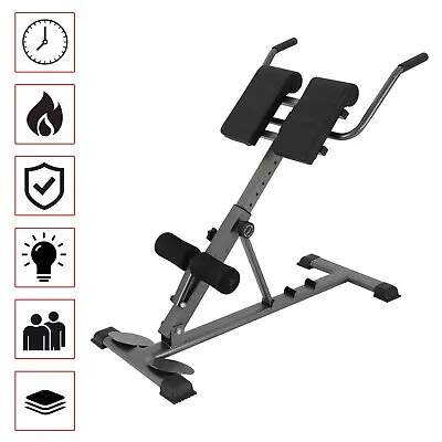 £60.59 • Buy Fitness Workout Sport Roman Chair Hyperextension Extension Back Bench Foldable