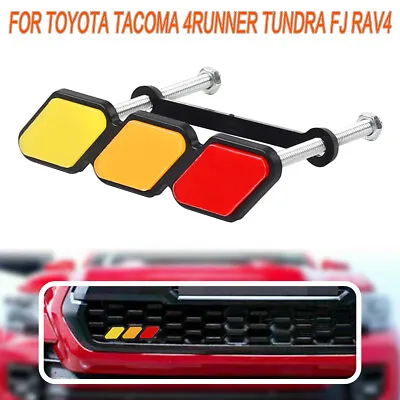 Tri-Color Grille Badge Emblem Car Accessories For Toyota Tacoma 4Runner Tundra • $10.99