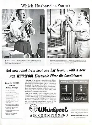 1956 Whirlpool Air Conditioner Vintage Print Ad RCA Which Husband Is Yours  • $8.99